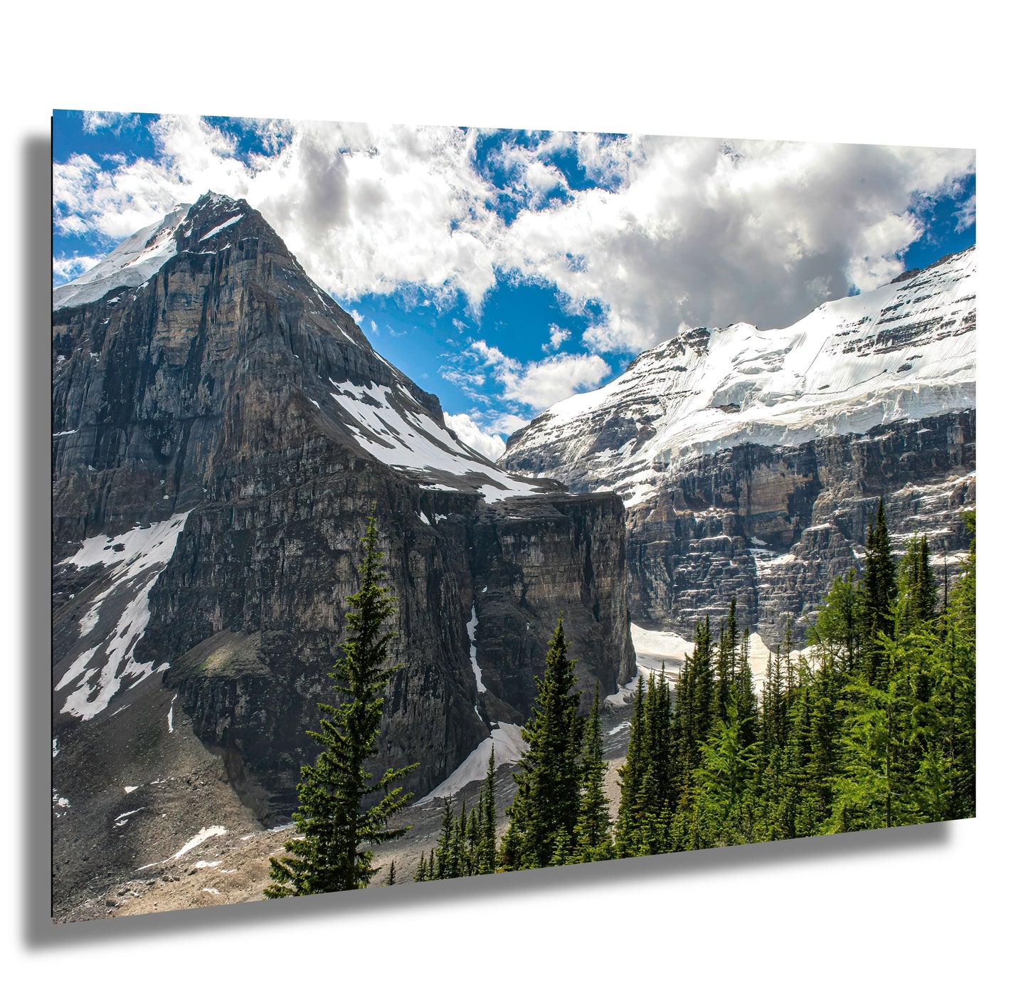 Canadian Rockies Lake Louise Near The Glacier Summit